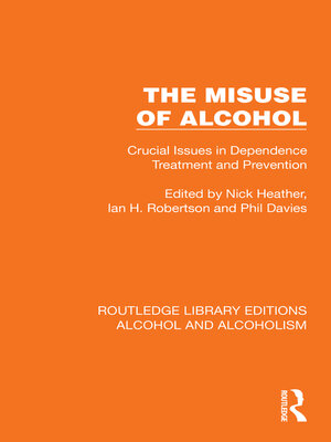 cover image of The Misuse of Alcohol
